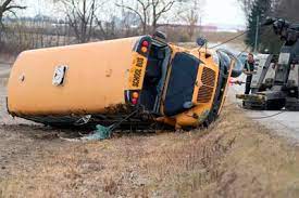 School Bus Rollover Injured 5 Kids, Driver Charged