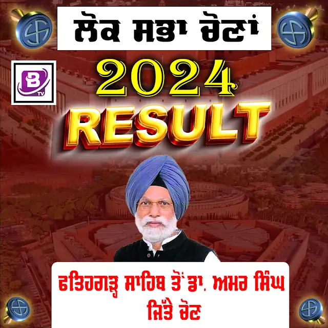 ਫਤਿਹਗੜ੍ਹ ਸਾਹਿਬ ’ਚ ਹੋਈ ਕਾਂਗਰਸ ਦੀ ਜਿੱਤ – ਲੋਕ ਸਭਾ ਚੋਣਾਂ 2024