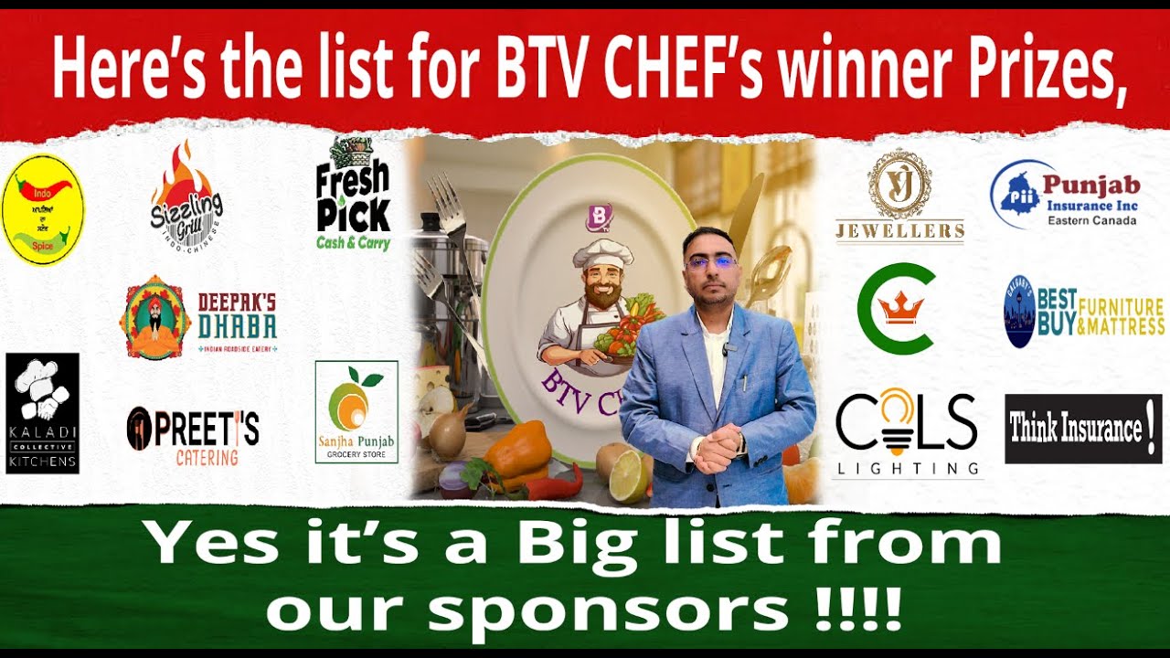 Here’s the list for BTV CHEF’s winner Prizes, Yes it’s a Big list from our sponsors !!!! BTV BROADCASTING |